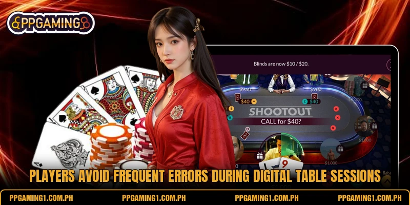 Players avoid frequent errors during digital table sessions