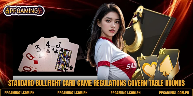 Standard bullfight card game regulations govern table rounds