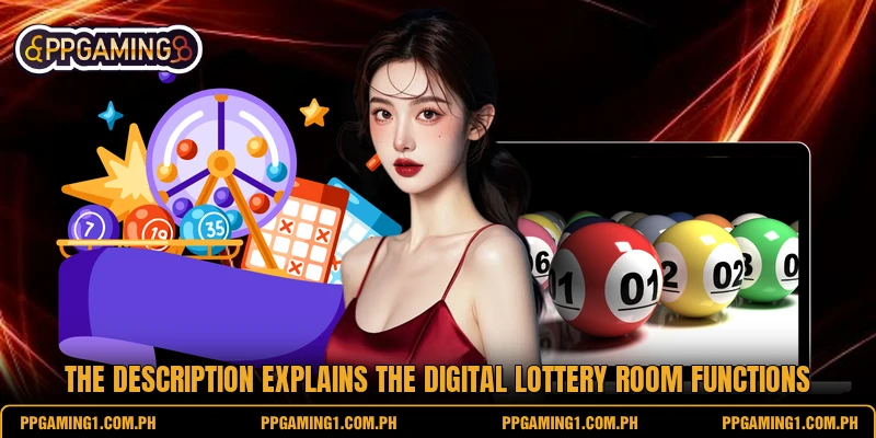 The description explains the digital lottery room functions The description explains the digital lottery room functions